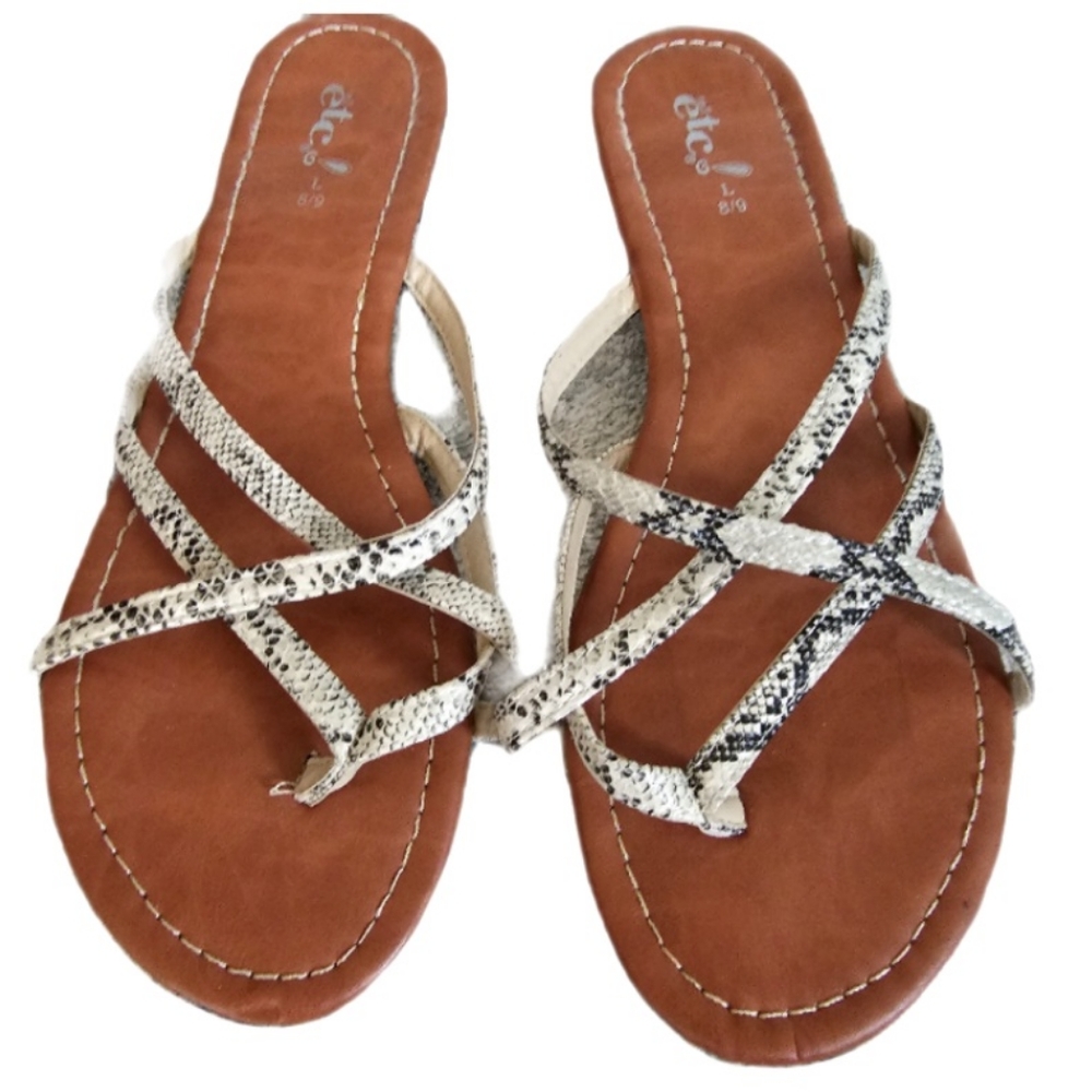 Braided faux snake sandal size 8/9 large